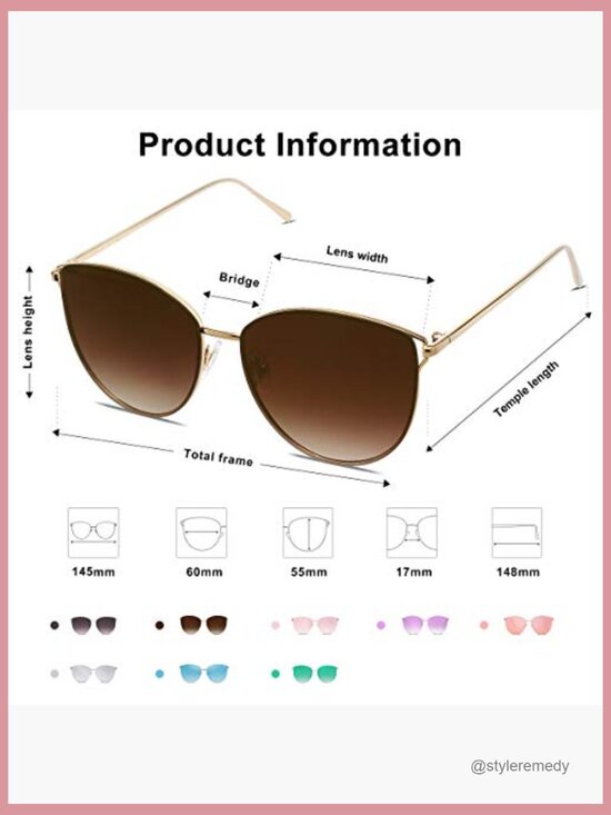 Metal Frame UV400 Mirrored Sunglasses with Polycarbonate Lenses main image 5
